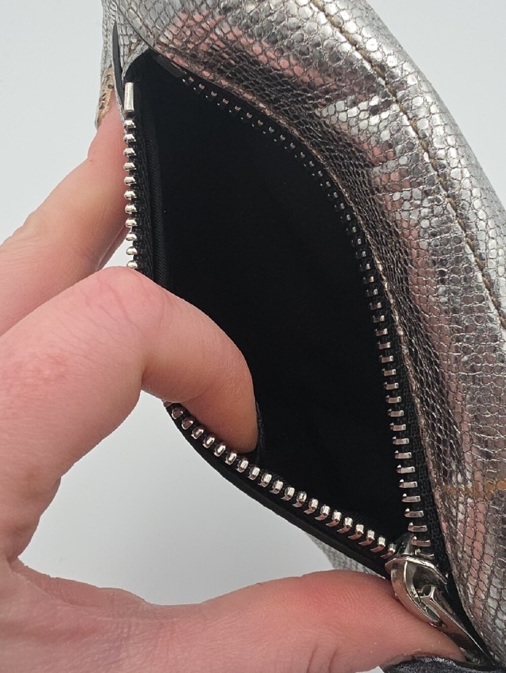 Alexander Wang Metallic Silver Small Wristlet Clutch W/ Silver Hardware (EUC)🩶 - Picture 12 of 15